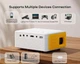 Уцінка Портативний мультимедійний проектор YOTON Y3 1080P Full HD HDMI USB 2.0 AV з вбудованими динаміками сумісний із ПК смартфоном та телевізором жовтий (SKU-049) - изображение 3