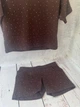 Костюм футболка та шорти дитячий на дівчинку зі стразами Citcit Kids Wear 98р Коричневий (1686) - изображение 3