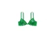 Комплект Victoria's Secret Green Unlined Floral Embroidered Verdant Demi Bra,Trong panty,Бюстгальтер +Трусики ,зелений,34C-S - изображение 4