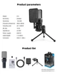 USB конденсаторний мікрофон X1S з RGB-підсвіткою та шумозаглушенням (788963) - изображение 8