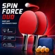 Набор для настольного тенниса SPIN FORCE DUO 2 ракетки с удлиненной ручкой 5 мячей и чехол - изображение 1