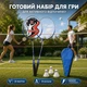 Набір ракеток для бадмінтону BOKA AERO START DUO 2 ракетки 3 волани та чохол синій зелений - зображення 2