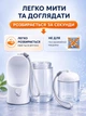 Портативна поїлка 2в1 для собак і котів дорожня пляшка для води з контейнером для корму на прогулянку - зображення 6