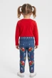 Лосини дитячі для дівчинки синього кольору з принтом Fashion зріст, см 86 (215844) - зображення 3