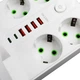 Сетевой фильтр-удлинитель Q370/PNS-07 5м 4 розетки 4USB 2Type-C PD беспроводная зарядка Qi белый - изображение 8