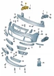 Кріплення переднього бампера Volkswagen Polo 4 HB 2005-2009, праве, AVTM, 6Q0807184A, 187408932 - зображення 2