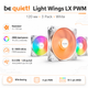 Вентилятор для корпуса be quiet! Light Wings LX PWM 120 мм 1600 об/мин ARGB 3 Pack White (BL122) - изображение 1