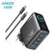 Мережевий зарядний пристрій Anker 140W з дисплеєм + кабель 240w - зображення 1