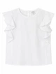Блузка для девочки с коротким рукавом Sly 135/S/19 белый 134 - изображение 3