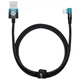 Кабель Baseus MVP 2 USB - Lightning (M/M), 2.4A, 1 м Black/Blue (CAVP000021) - изображение 1