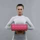 Массажный ролик Forever Roller 33 см роллер для спины валик для йоги пилатеса и массажа Бледно-розовый - изображение 6