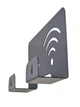 Подставка для роутера Wi-Fi серая вертикальная металлическая, короб настенный держатель маршрутизатора на стену, универсальная полка под роутер WiFi 275х150х55 мм крепление органайзер под вайфай свич модем - изображение 3