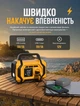 Портативный аккумуляторный компрессор для авто с LED-дисплеем и функцией Power Bank 8000 мАг для накачивания шин, велосипедов и мячей до 10,3 бар со встроенным фонарем в 3 режимах - изображение 2