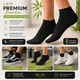Шкарпети LEO Premium Bamboo короткі, чорні,з бамбукової пряжі, розмір 40-45 - зображення 2