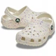 Дитячі крокси для дівчинки Люмінесцентні Crocs Kids' Classic Glow Paint Splatter Clog Summit White/Mult (34/35, бежевий) - изображение 1