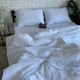 Комплект постельного белья Ell Home (турецкая жатка) Белый полуторный 70/70 - изображение 1
