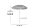 Пляжный зонт с наклоном «SunShade Light» 200 см, садовый зонт для отдыха Outdoor Umbrella - изображение 8