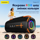 Портативная Bluetooth колонка FONENG M7 Bass беспроводная акустика с мощным басом LED подсветкой Bluetooth 5.3 колонка для телефона ноутбука ПК iPhone Samsung Xiaomi музыкальная блютуз колонка для дома улицы и отдыха - изображение 5