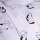 Комплект постельного белья MirSon Полуторный Евро 160х220 см 17-0936 Line Art Cats Бязь (2200012732359) - изображение 4