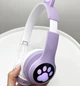 Беспроводные детские наушники с ушками Cat Ear фиолетовые - изображение 3