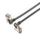 Патч-корд Vention CAT8 SSTP Ethernet, 0.5 м Black, rj-45 - rj-45, 8 жил, 360°, обертовий (IKLBD) - изображение 1