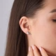 Серьги пусеты серебряные в форме птицы Соловейко Amethyst 925 Zirkon - изображение 5