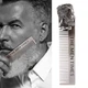 Расческа/гребень для бороды и волос THE MAN TIMES из нержавеющей стали Карманный гребешок - изображение 1