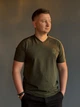 Чоловічі зелені футболки з V-вирізом "Тризуб" M-54-XXL - зображення 4