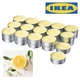 Ароматические свечи таблетки IKEA LOTSFÅGEL Цитрусовые цветы 30 шт 3,5 часа горения чайные декоративные жёлтые аромасвечи ИКЕА - изображение 2
