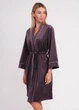 Жіночий велюровий халат на запах середньої довжини Giulia SOFT WINTER 7320/080 S Violet-dark lavender - изображение 2