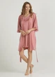 Жіноча шовкова нічна сорочка декорована мереживом Giulia HELENA 8011/051 L Pink-antique rose - изображение 3