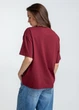 Жіноча футболка з бавовни oversize Giulia T-SHIRT BASIC 4825/010 S Bordo-maroon - изображение 3