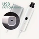 Электрическая пилка для когтей животных MIAOQUANJI, с LED-подсветкой, USB-аккумуляторная, для собак и котов, белая - изображение 5