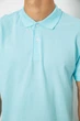 Поло чоловіче однотонне блакитний 244R465 AGER 3XXL - зображення 5
