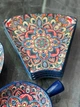 Тарелка-поднос керамическая Барвы с узорами 22,5x19x9 см Синий (OS-8030-456) - изображение 2