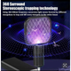 Электрическая ультрафиолетовая лампа ловушка для насекомых от USB (5 Вт) до 20 м2 Черная (SF-319622) - изображение 8