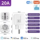 Розумна Wi-Fi розетка 20А, Tuya Smart, Smart Life, енергомоніторинг, таймер, голосове керування, біла, SKW20-W - зображення 2