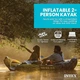 Надувной каяк 2-х местный Intex Explorer K2, спортивный каяк для легкой гребли - изображение 6