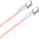 Дата кабель USB-C to USB-C 1.0m 60W 3.0А pink ColorWay (CW-CBPDCC061-P) - зображення 2