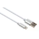 Дата кабель USB 2.0 AM to Lightning 1m nylon silver Vinga (VCPDCLNB1S) - зображення 1