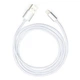 Дата кабель USB 2.0 AM to Lightning 1m nylon silver Vinga (VCPDCLNB1S) - зображення 5