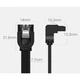Кабель для передачі даних SATA 3 Data Cable 0.5m 90° corner US217 Black Ugreen (30797) - зображення 8