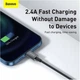Дата кабель USB 2.0 AM to Lightning 1.0m 2.4A Superior Series Black Baseus (CALYS-A01) - изображение 8