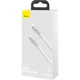 Дата кабель USB-C to Lightning 1.0m Cafule Metal PD 20W white Baseus (CATLJK-A02) - зображення 9