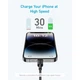 Дата кабель USB-C to Lightning 1.8m nylon 322 black Anker (A81B6G11) - зображення 2