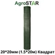 Сітка пластикова AgroStar для огорожі 20x20мм 1.5x20м темно-зелена УФ-стійка BAU_А0046443 - зображення 1