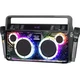 Акустична переносна Bluetooth колонка Kolav D-2616 з двома радіомікрофонами 6" 40Вт FM, USB, AUX, RGB - зображення 1