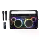 Акустична переносна Bluetooth колонка Kolav D-2616 з двома радіомікрофонами 6" 40Вт FM, USB, AUX, RGB - зображення 2