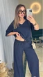 Жіночий прогулянковий костюм вільного крою (блуза+брюки) Uaclothes 46-48 Синій (like38635-190691350) - изображение 4