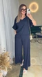 Жіночий прогулянковий костюм вільного крою (блуза+брюки) Uaclothes 46-48 Синій (like38635-190691350) - изображение 5